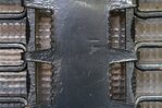 Detail siersmeedwerk van de deur.
<br/>
Marcel Westhoff, juli 2016